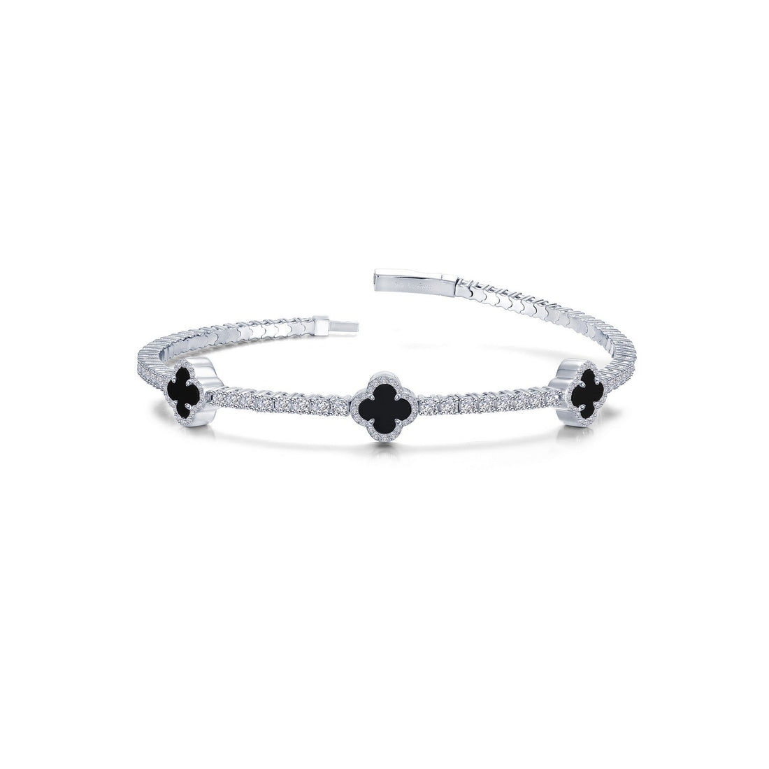 Black Onyx Sterling Silver Bangle Bracelet