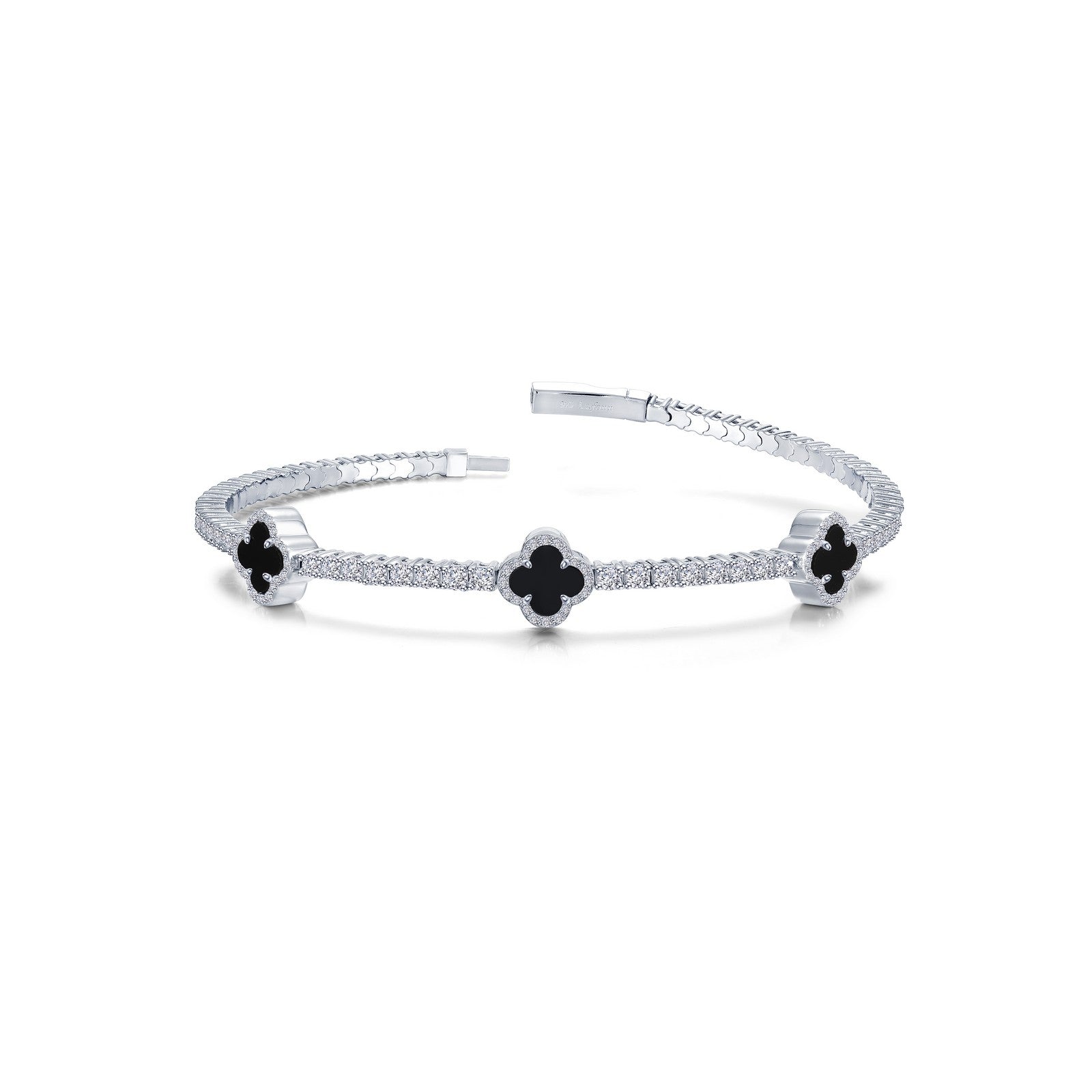 Black Onyx Sterling Silver Bangle Bracelet
