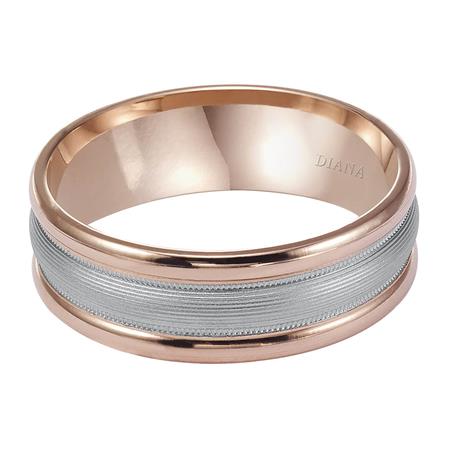 14 Karat Two-Tone Wedding Band