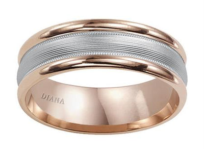 Exquisite 14 Karat Two-Tone Wedding Band: A Timeless Symbol of Love