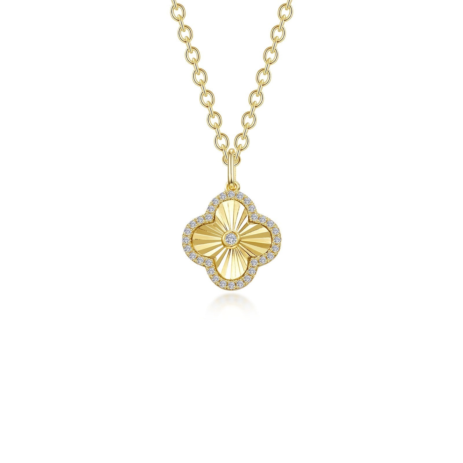Lassaire Clover Gold Plated Sterling Silver Necklace