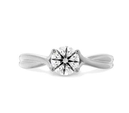 Simply Twist 18K White Gold Natural Diamond Engagement Ring - 0.46 Carats