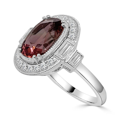 18 Karat Two-tone Tourmaline Cocktail Ring - 3.19 Carats