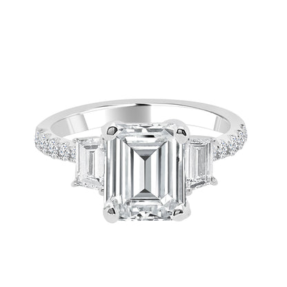 Certainly! How about Trapezoid Natural Diamond Engagement Mounting in 14 Karat White Gold (0.40 ct)?