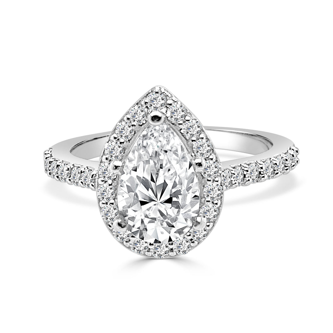 Platinum Sz5 Pear Engagement Mounting