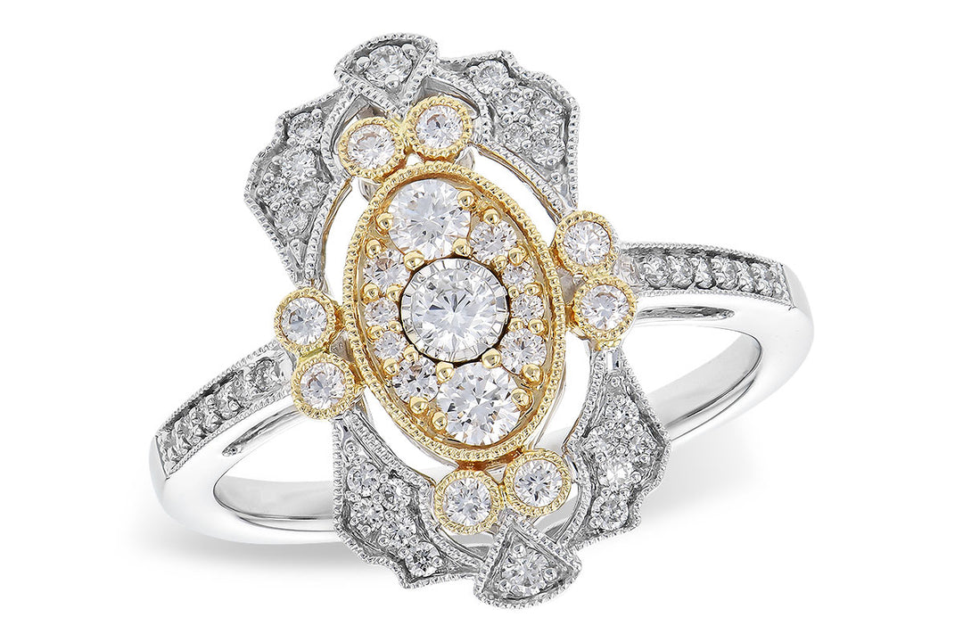 14 Karat Two-Tone Natural Diamond Ring