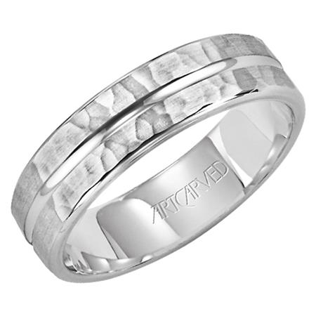 Elegant 14 Karat White Gold Wedding Band