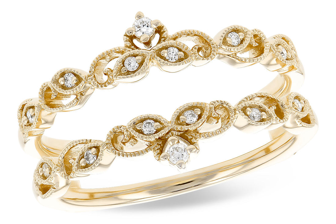 14 Karat Yellow Gold Ring with Natural Diamond 0.08 Carat