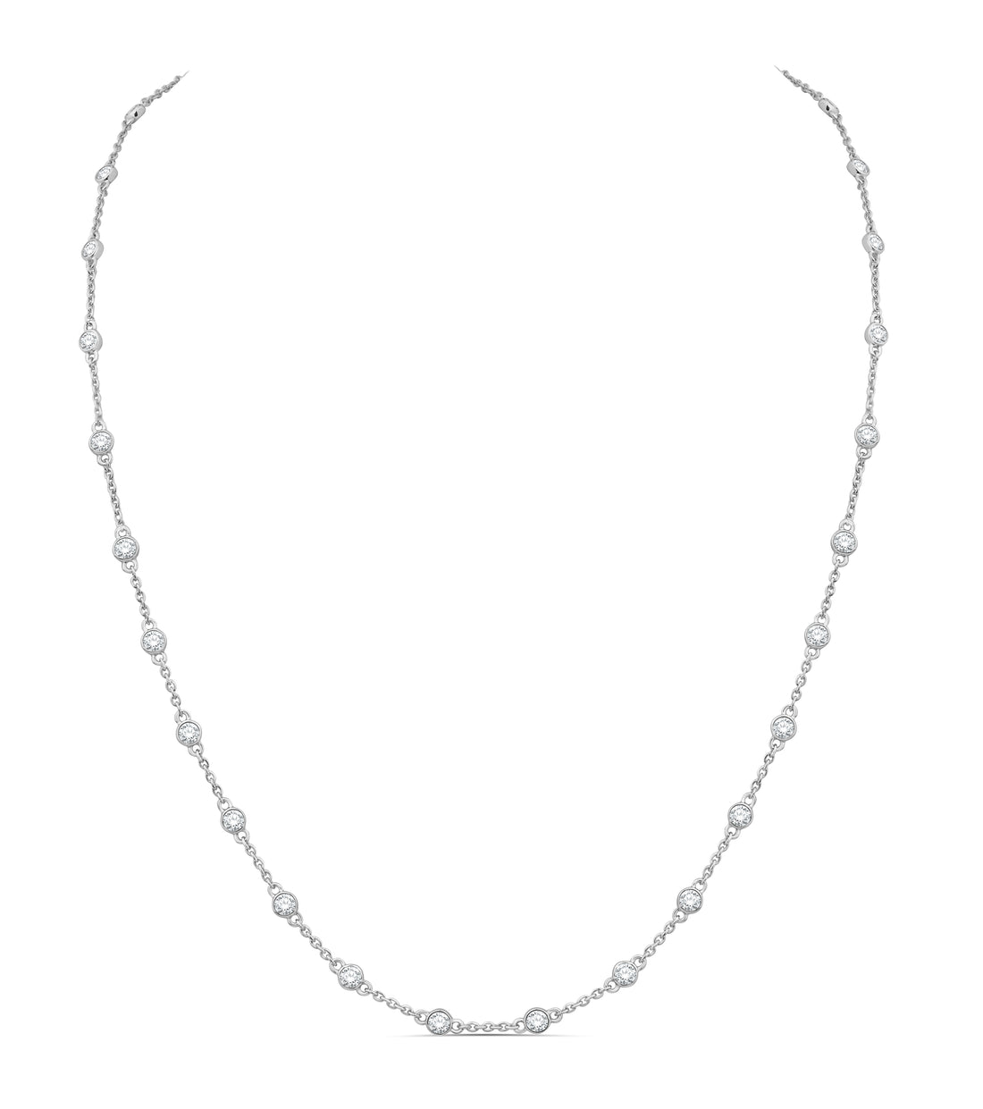 14 Karat Yellow Gold 0.75 Carat Natural Diamond Necklace