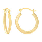 Bold and Luxurious Textured 14 Karat Yellow Gold Earrings
