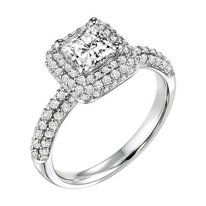Classic Elegance: 14 Karat White Gold Engagement Mounting