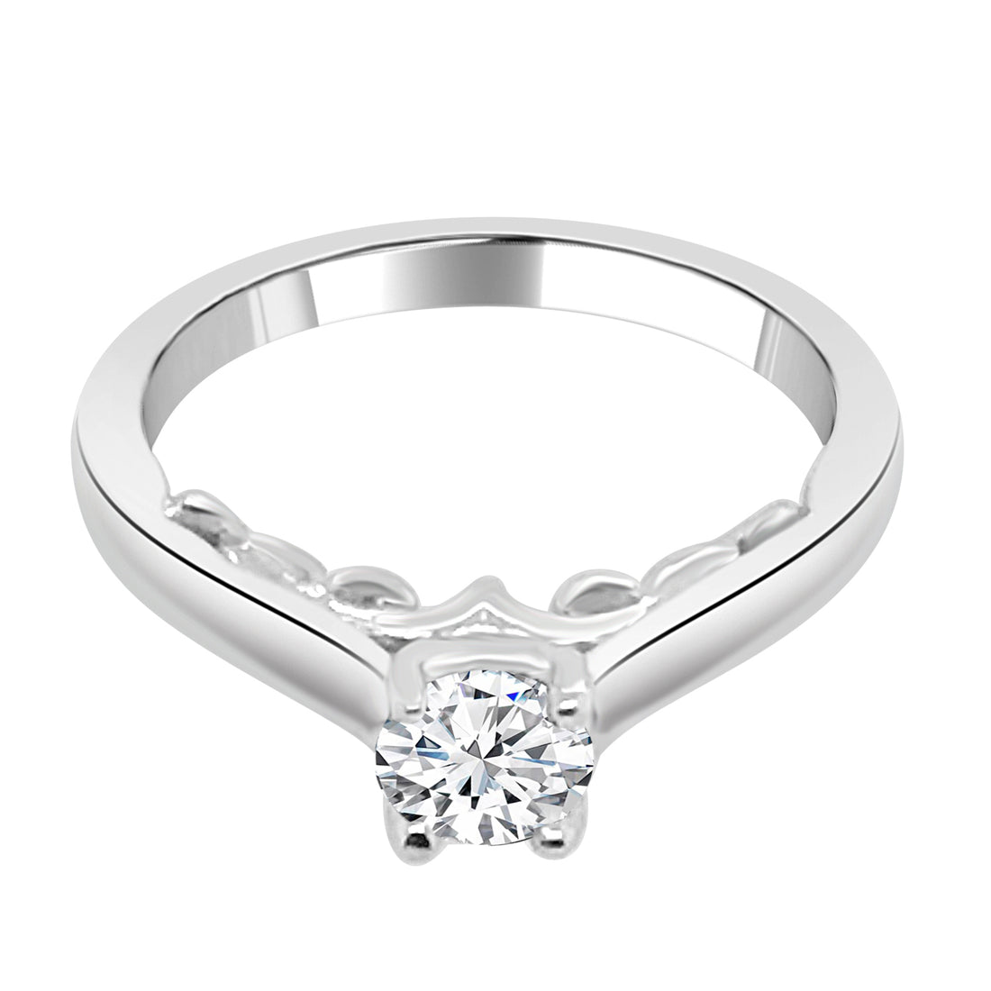 14 Karat White Gold Engagement Mounting