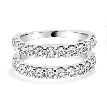 Exquisite 14 Karat White Gold Wedding Band with 1.51 Carat Natural Diamond