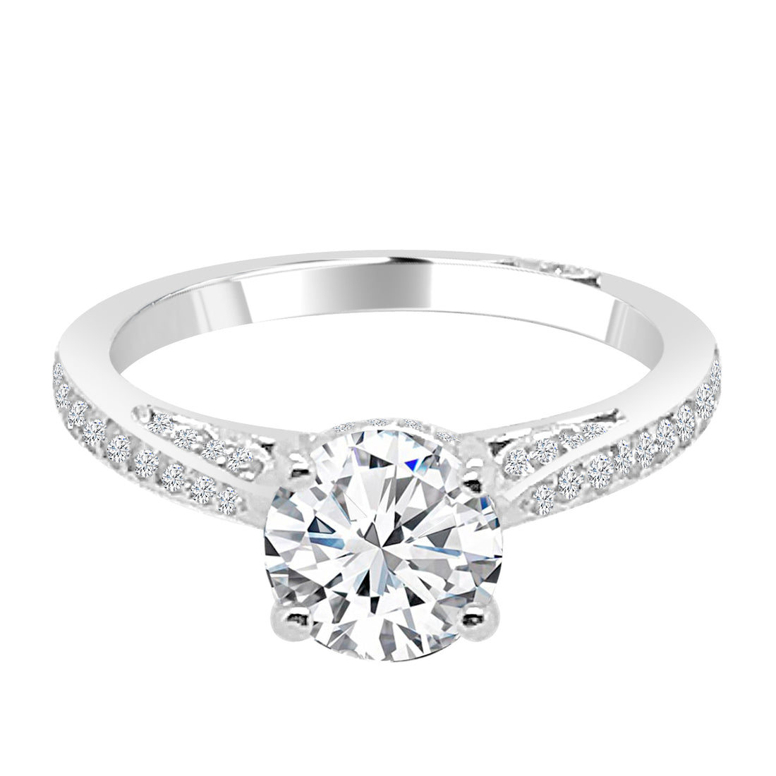Tacori 18 Karat White Gold Engagement Ring