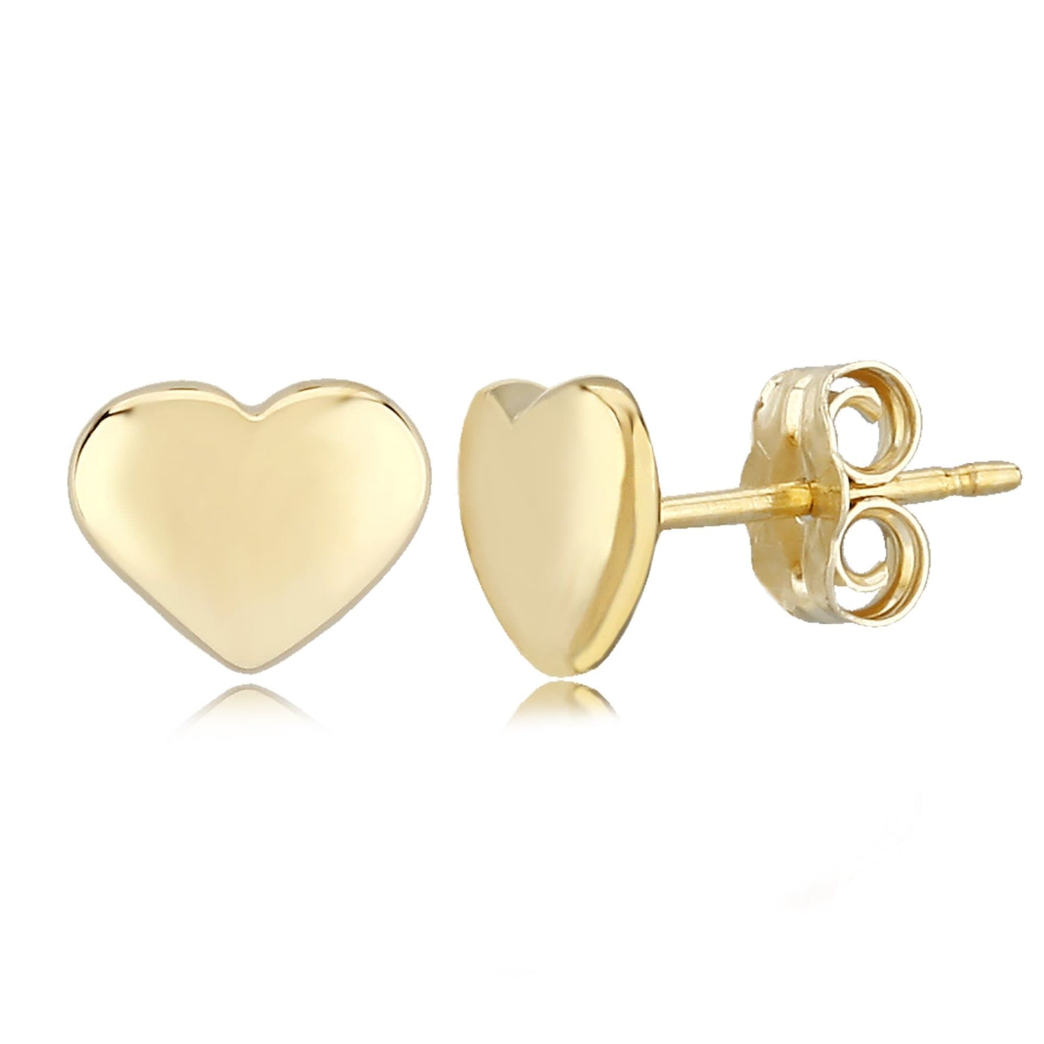 10 Karat Yellow Gold Heart Earrings