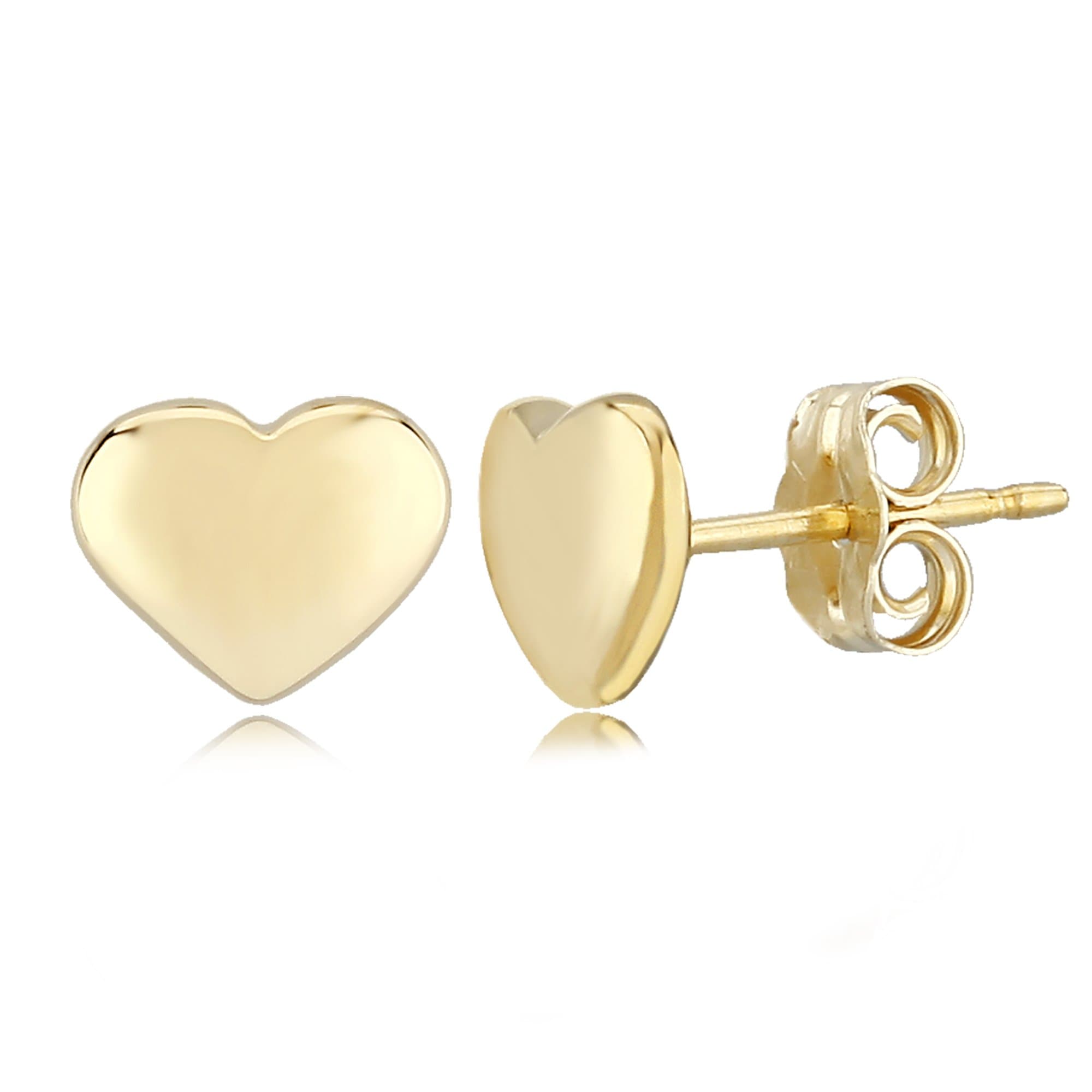 10 Karat Yellow Gold Heart Earrings