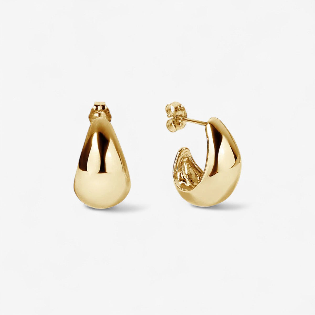 Gold Plated Sterling Silver Crescent Earrings