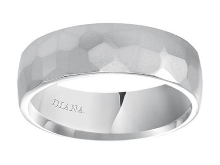 Sparkling Love: 14 Karat White Gold Wedding Band