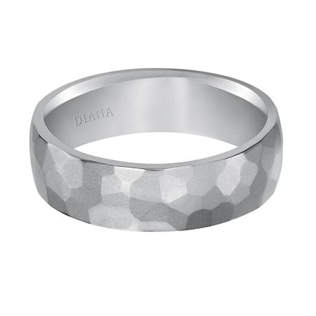 Sparkling Love: 14 Karat White Gold Wedding Band