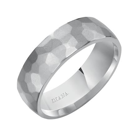 Sparkling Love: 14 Karat White Gold Wedding Band