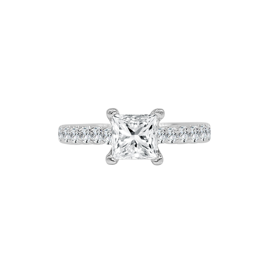Captivating 14 Karat White Gold Engagement Mounting