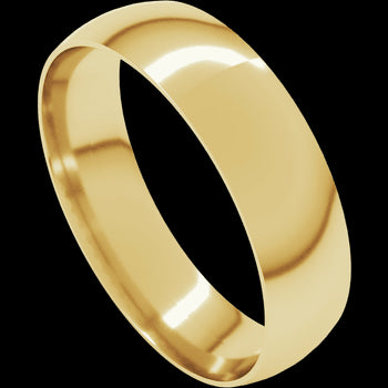 14K Yellow Gold Ultra Lightweight Comfort Fit Wedding Band