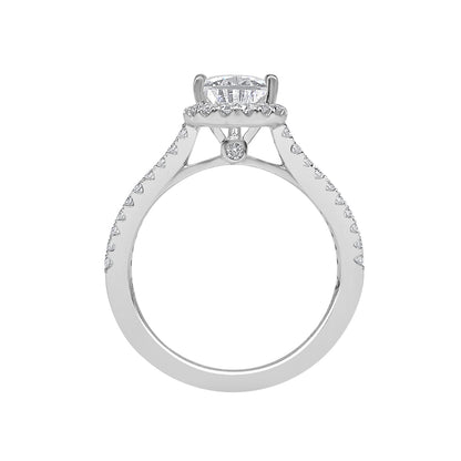 Pear-Shaped Engagement Mounting in 14 Karat White Gold