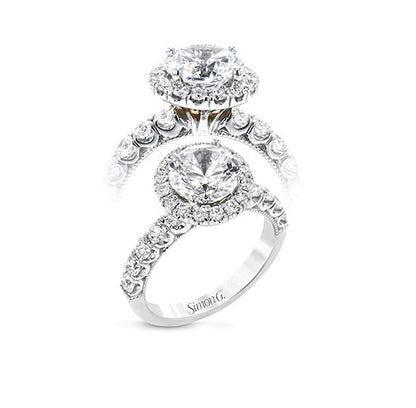 18 Karat White Gold Engagement Mounting: Exquisite Design for Your Timeless Connection