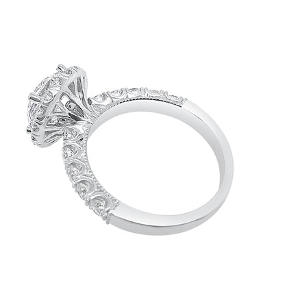 18K White Gold Engagement Mounting: Timeless Elegance for Your Special Moment