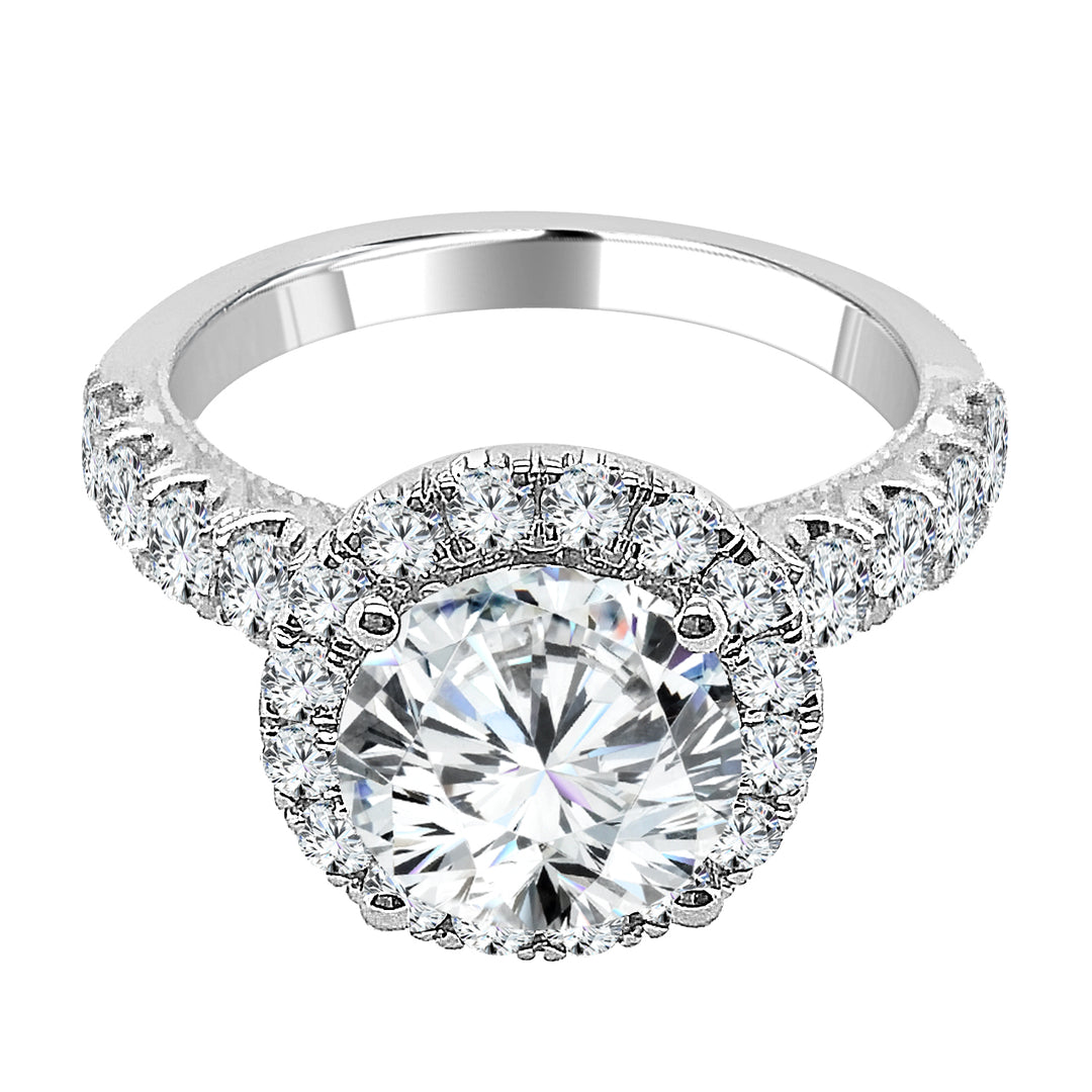 Elegant 18 Karat White Gold Engagement Mounting: The Perfect Setting for Your Love