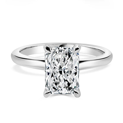 Dazzling Radiance: 14 Karat White Gold Lab Diamond Engagement Ring - 2.03 Carat Radiant Shape