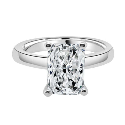 Dazzling Radiance: 14 Karat White Gold Lab Diamond Engagement Ring - 2.03 Carat Radiant Shape