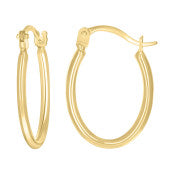 14 Karat Yellow Gold Oval Earrings: Elegant and Timeless Jewelry