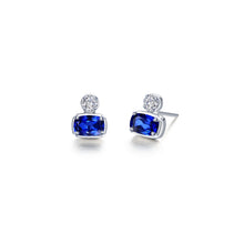 Regal Cushion-Cut Stud Earrings in Platinum-Coated Sterling Silver with Lassaire 1.64 ct