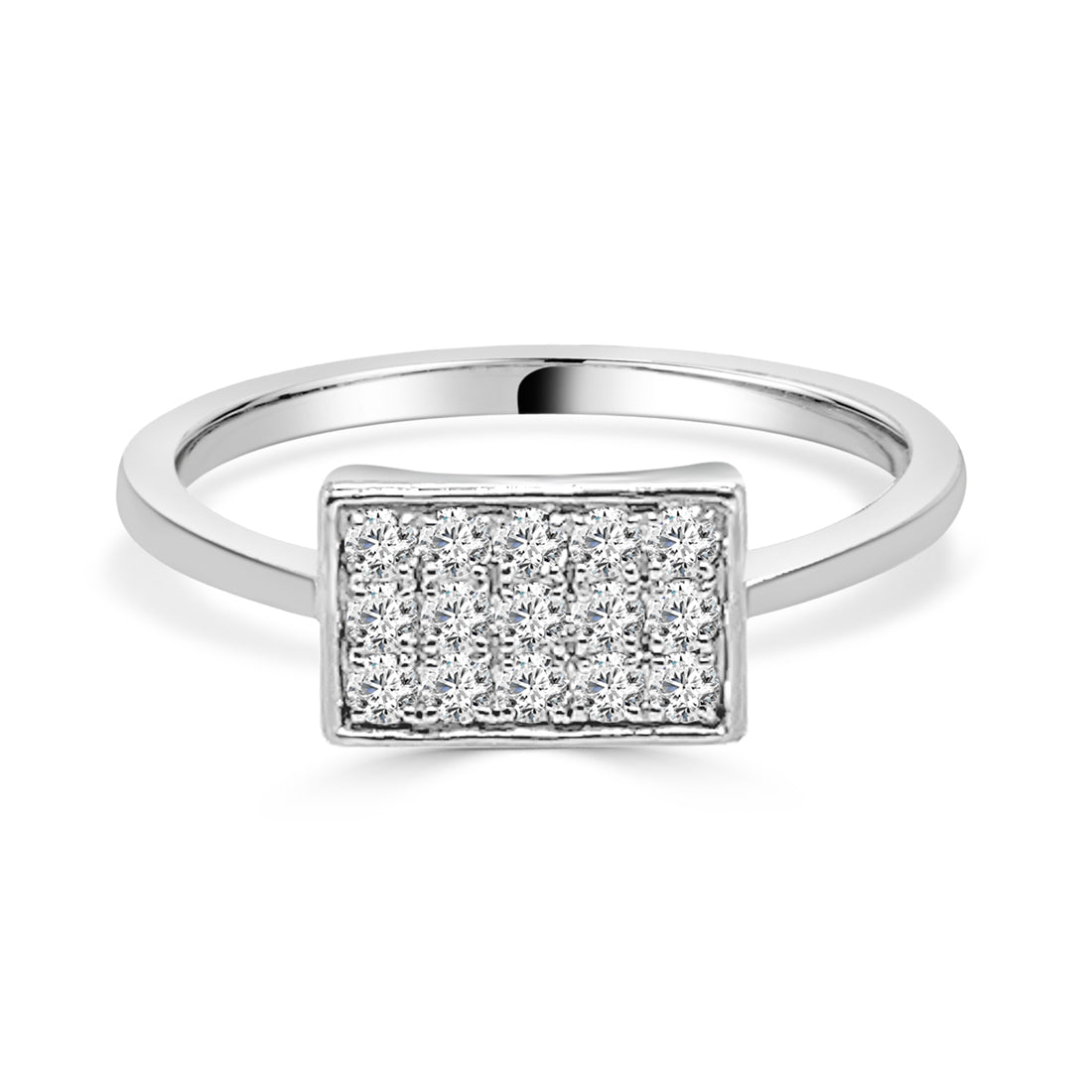 White Gold 14k Ring with 0.22 Carat Natural Diamond