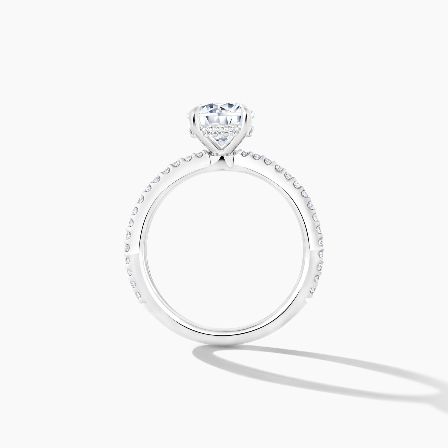 Platinum 3/4 Split Shank Engagement Mounting with Hidden Halo