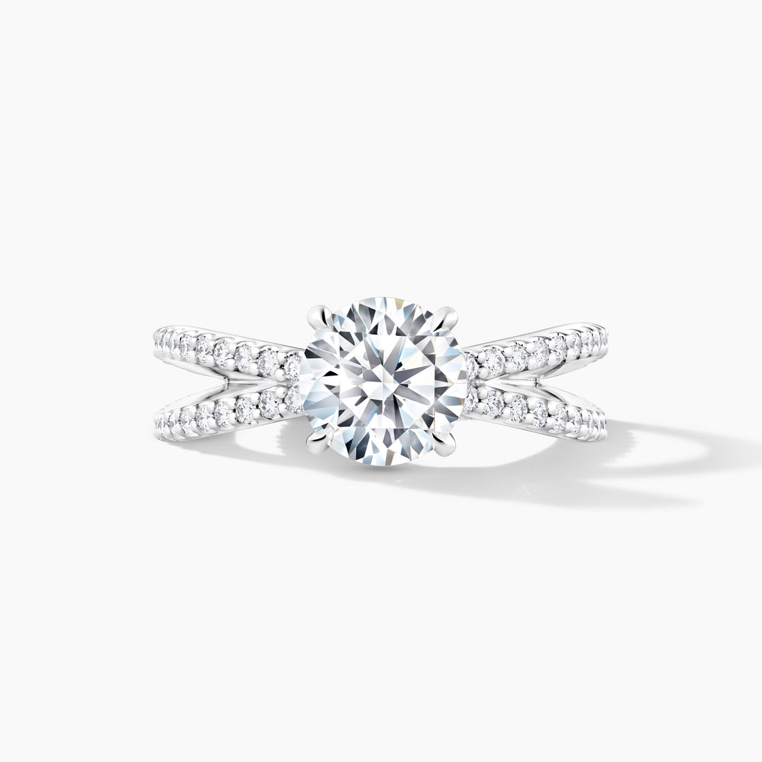 Platinum 3/4 Split Shank Engagement Mounting with Hidden Halo