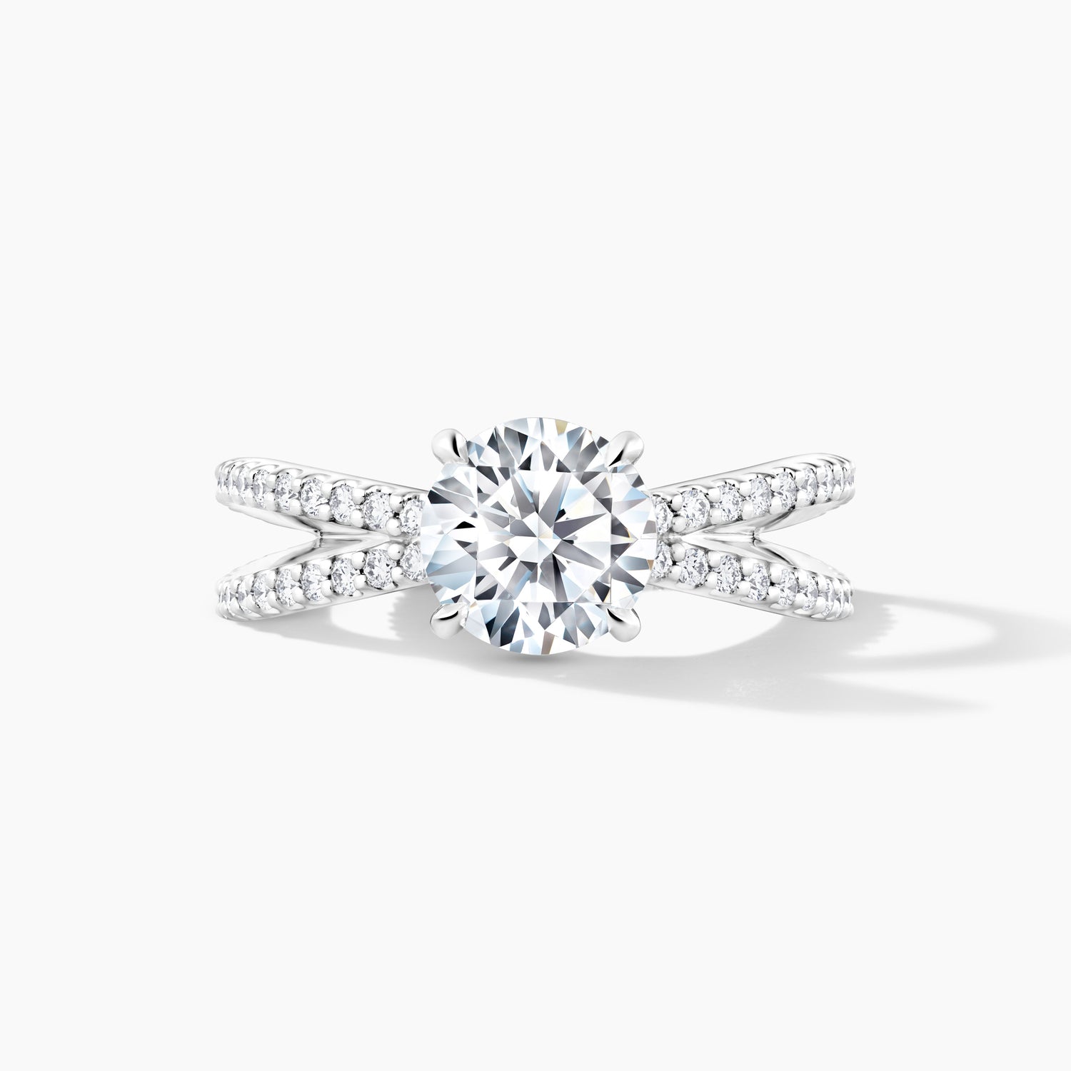 Platinum 3/4 Split Shank Engagement Mounting with Hidden Halo