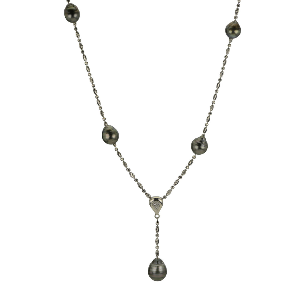 Graceful Luster: Sterling Silver Pearl Necklace