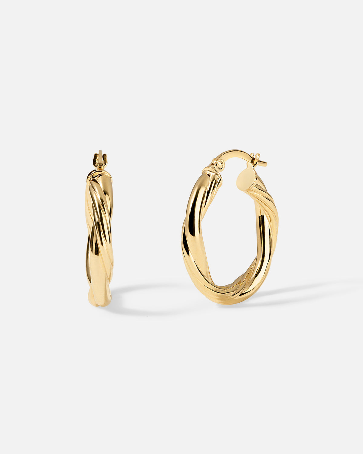 Swirling Beauty: Gold Plated Sterling Silver Earrings