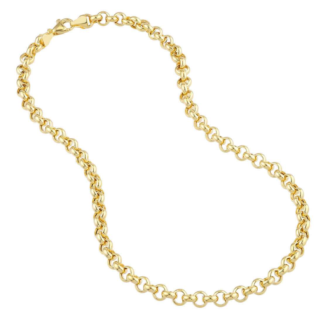 14 Karat Yellow Gold Hollow Chain Necklace