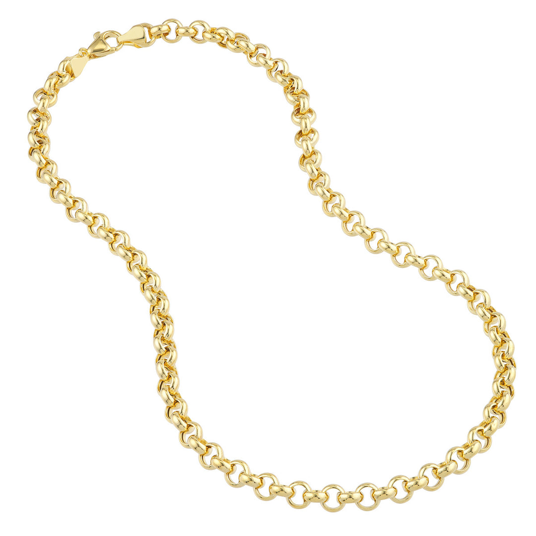 14 Karat Yellow Gold Hollow Chain Necklace