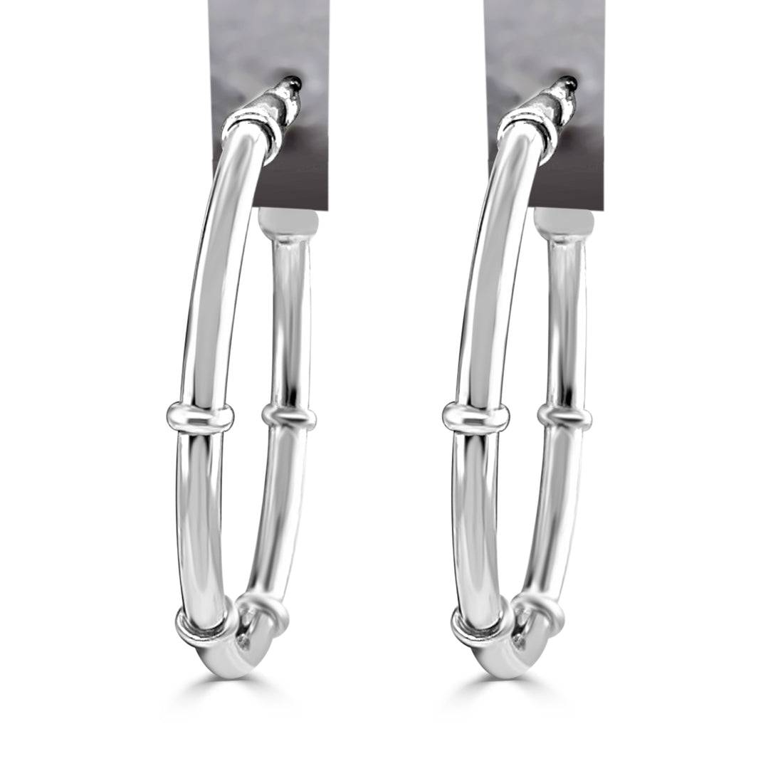 Sparkling Elegance: 14 Karat White Gold Earrings