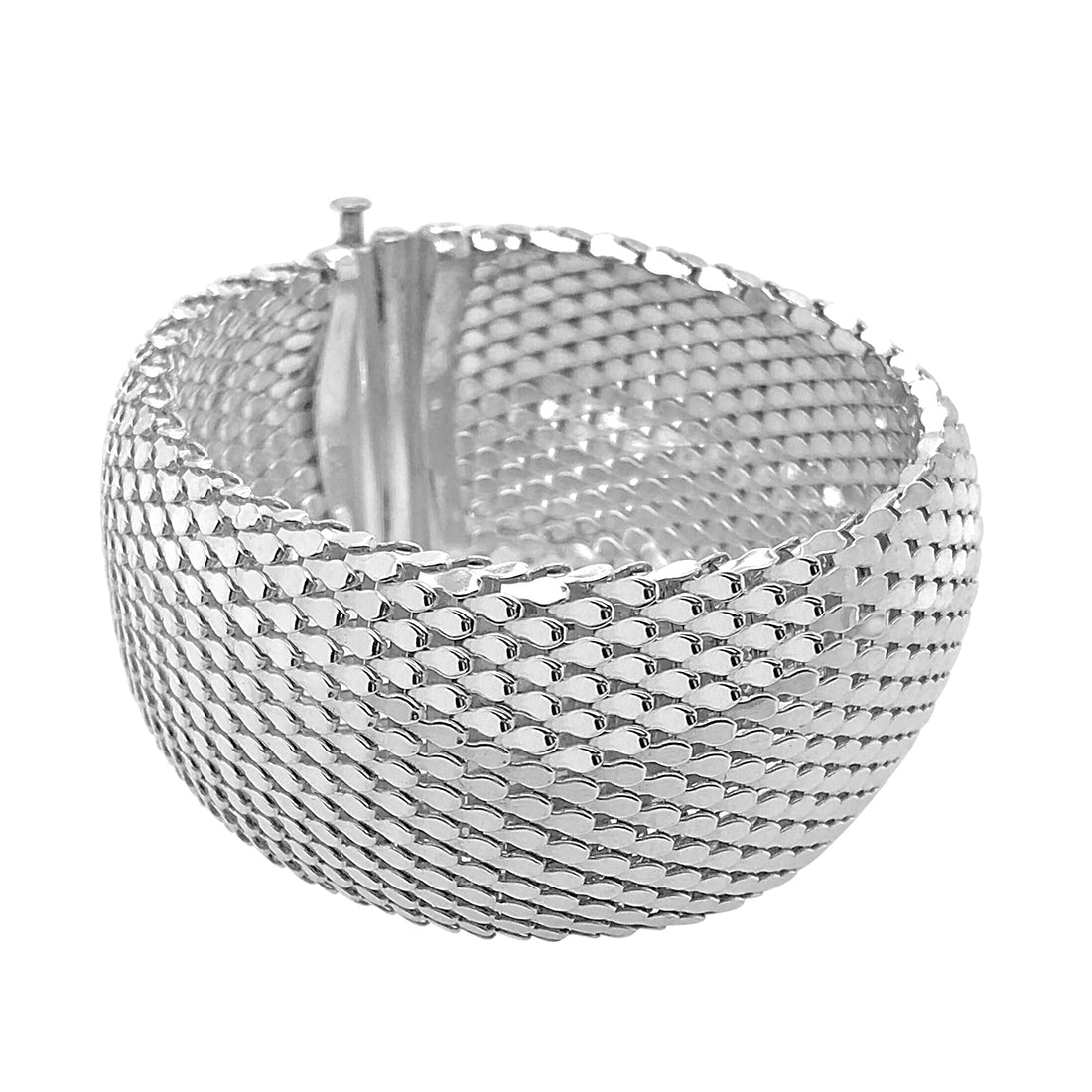 Estate Snake Skin Pattern Sterling Silver Bracelet