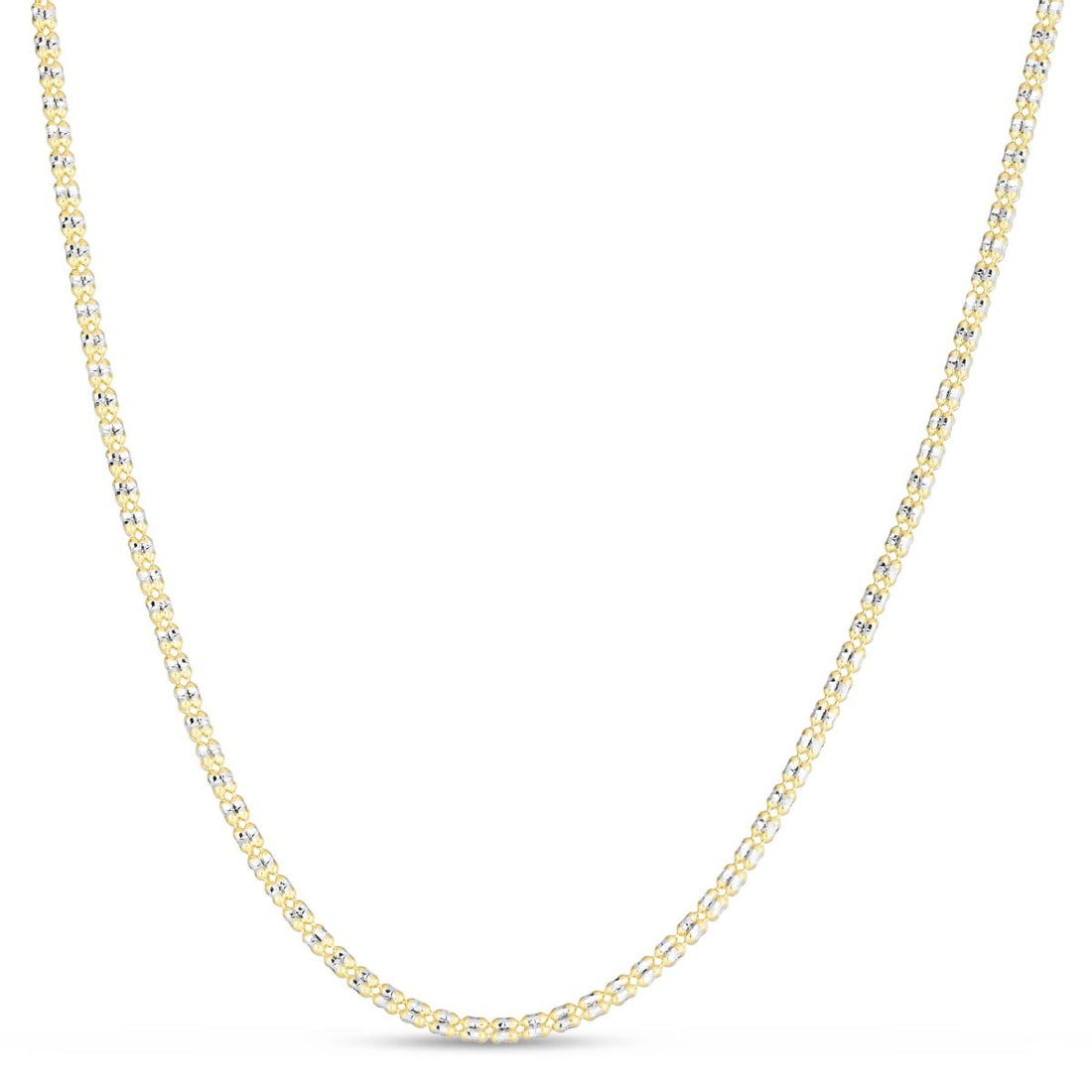 10 Karat Two-Tone Chain with Ice Accents