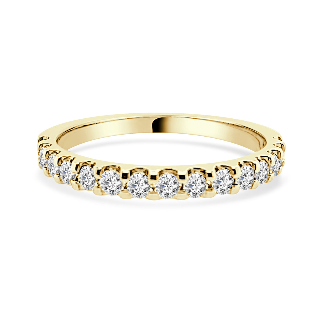 0.50 ct Natural Diamond Wedding Band in 14 Karat Yellow Gold