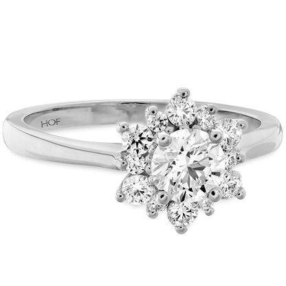 Dazzling Lady Di Inspired Engagement Mounting in 18 Karat White Gold