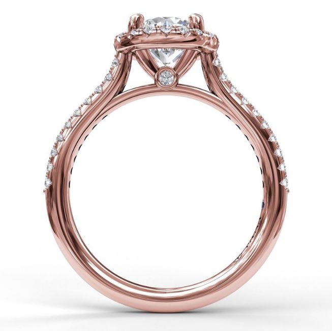 14 Karat Rose Gold Engagement Mounting