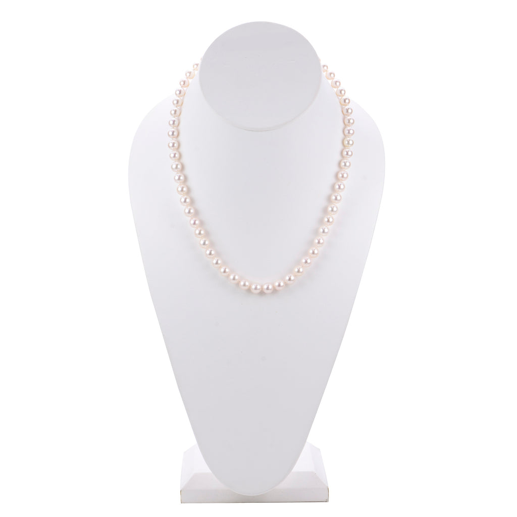 14 Karat White Gold Pearl Necklace