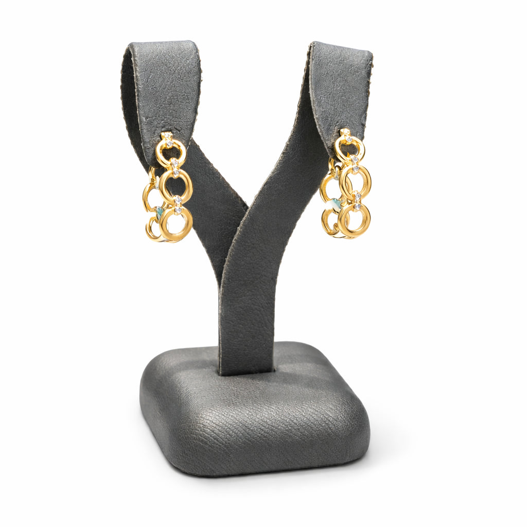 10K Yellow Gold Round Shape Natural Diamond Earrings - 0.20 Carats